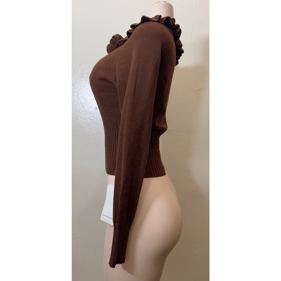 Commense Chocolate Off-Shoulder Sweater - Picture 3 of 9
